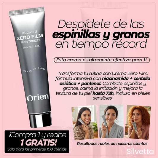 Crema Zero Film elimina espinillas y granos en tiempo récord