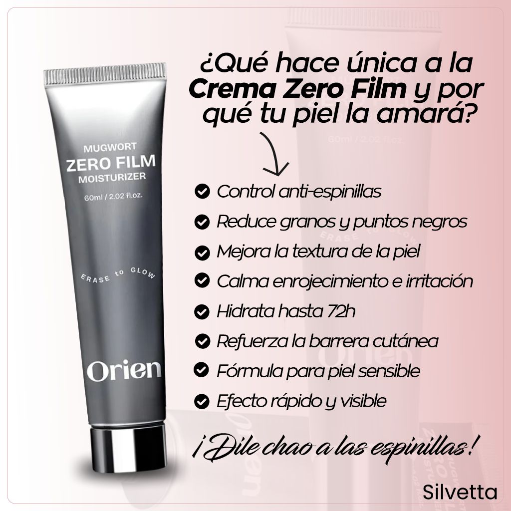 Crema Zero Film elimina espinillas y granos en tiempo récord