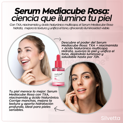 Serum Mediacube Rosa – Luminosidad y piel uniforme en cada gota